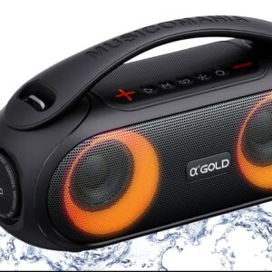 Alternative view of Caixa De Som Bluetooth Sm-30 40w A'gold Preto E Rgb