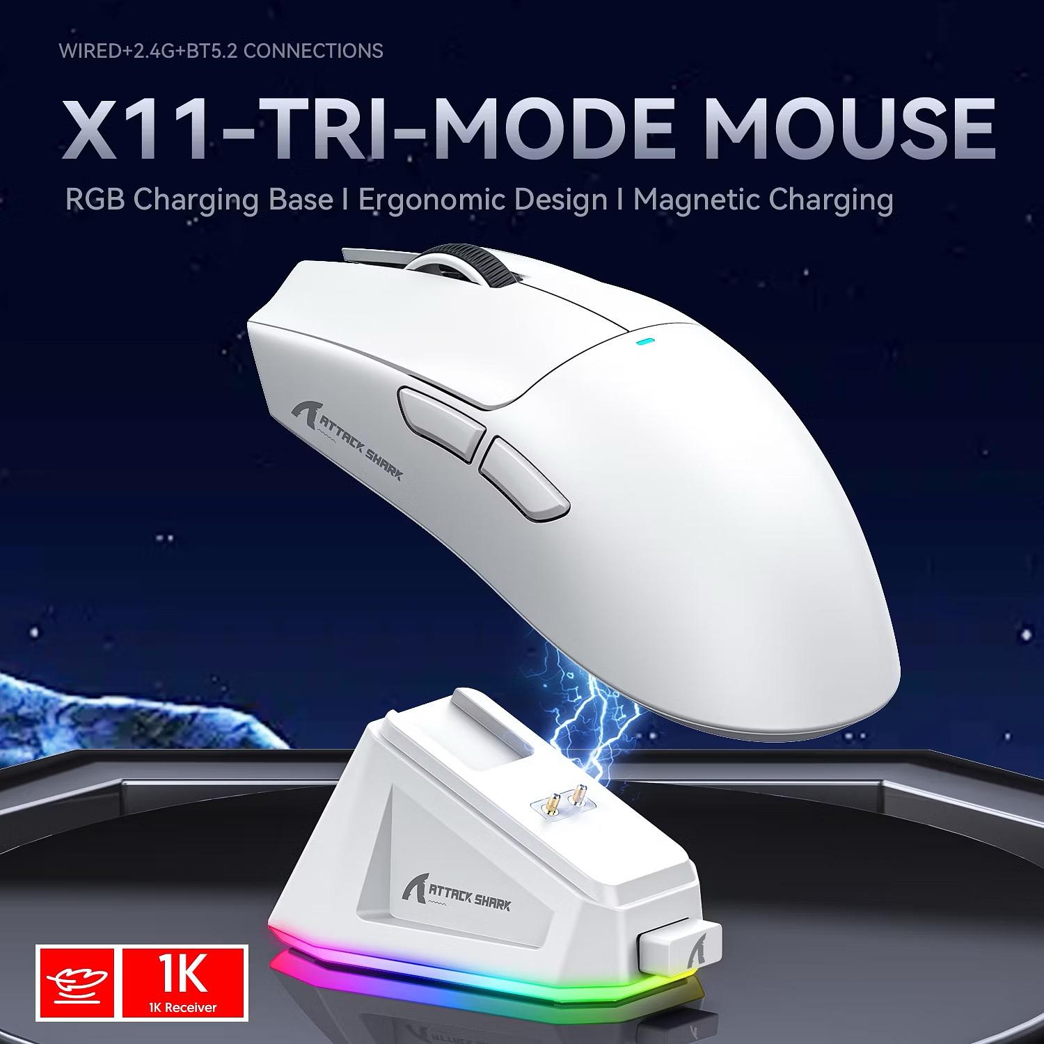 Mouse Gamer Sem Fio Original Attack Shark X11 - Imagem 4