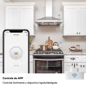Alternative view of WiFi Smart Socket 16A Mini Home Outlet App Controle Remoto Função De Voz Trabalho Com HomeKit Alexa Google Siri