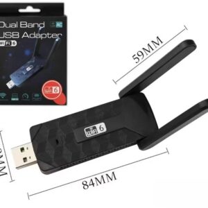 Adaptador Wi-Fi 6 USB 3.0 Dual Band 2.4G/5.8G 1300Mbps