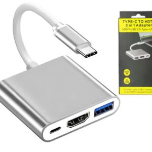 Adaptador Tipo C Para Hdmi 4k Usb 3.0 Hub Macbook Air Pro Hd